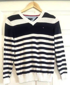 Tommy Hilfiger Red White Blue Knit Cardigan Sweater | Womens Size Medium - Picture 1 of 5