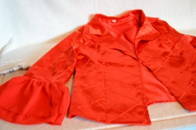 Blusa Mangas Campana Disfraz Damas Frente Abierto Top Talla S Estilo Satinado ~ Solo Top Foto 1 de 4