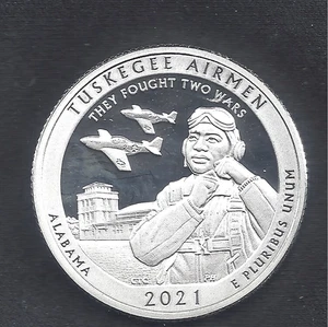 2021 S Silver Proof U.S. Quarter - TUSKEGEE AIRMEN - .999 Silver - Picture 1 of 2