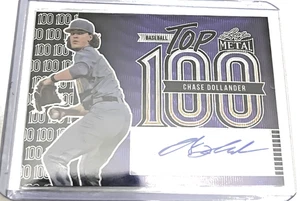 2023 Leaf Metal Baseball Top 100 AUTOGRAPH CHASE DOLLANDER XRC 5/7 ROCKIES - Picture 1 of 2