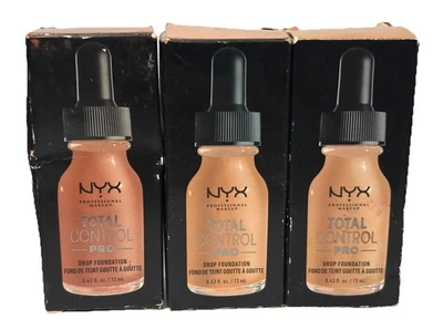 3 NYX Pro Makeup Total Control Pro Drop Foundation Mahogany, Golden, Caramel - Image 1 of 4