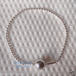 ESSENCE Authentic PANDORA Silver BEADED BRACELET 7.5"/19cm 596002 NEW w Pouch! - Picture 1 of 2