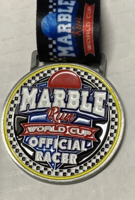 Official Marble World Cup Run Racer Medal Lanyard Car Racing Kids vg - Image 1 of 4
