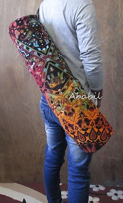 Bolsa de Yoga Hecha a Mano Mandala Tie Dye India Grande Gimnasio Estera de Ejercicio Bolsas portadoras Foto 1 de 4