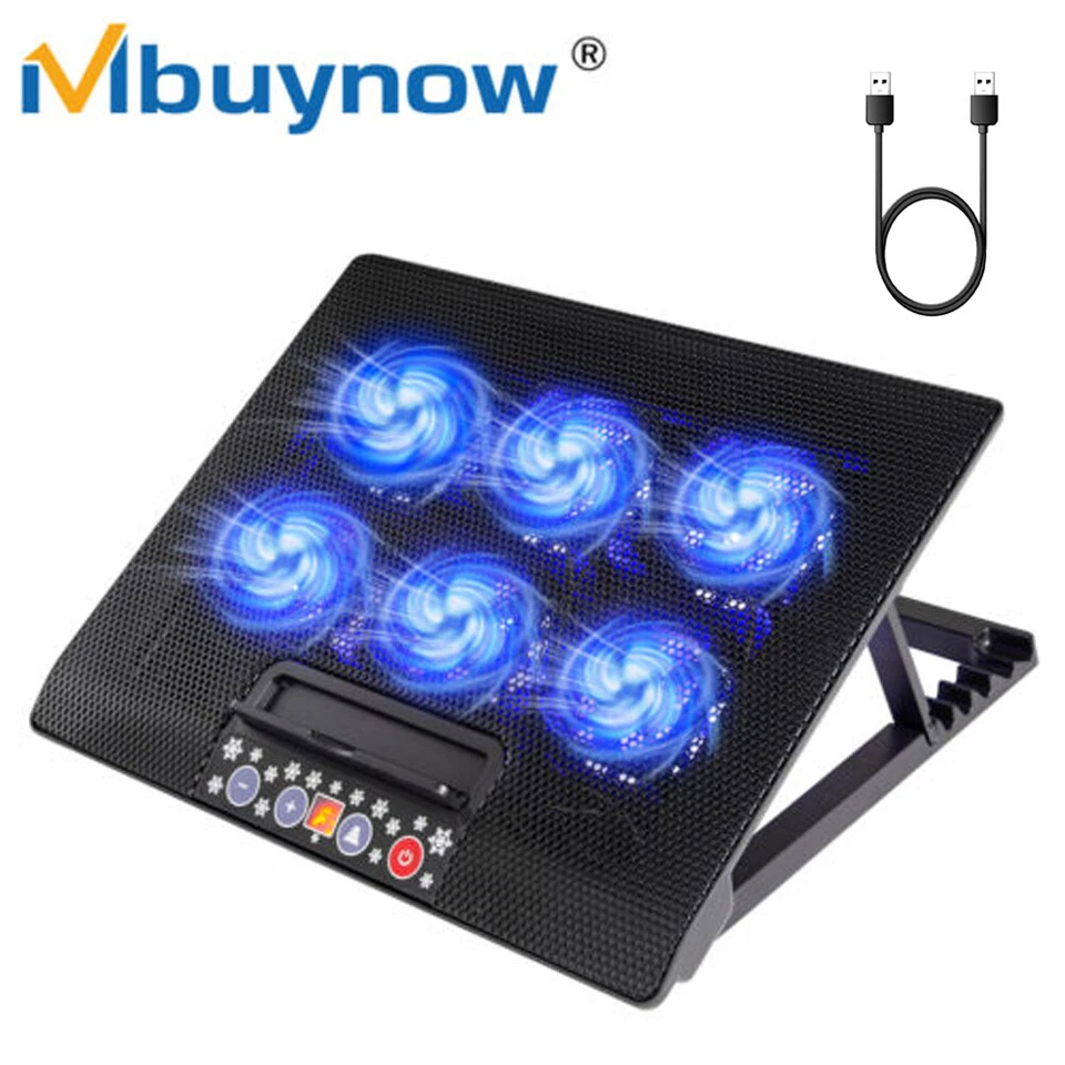Notebook Laptop Kühler Cooler Kühlpad Ständer 6x LED Lüfter für | 12-17 Zoll - Bild 1 von 4