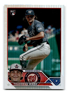 2023 Topps Update Baseball Card #US111 - Thaddeus Ward Rookie RC (Rainbow Foil)