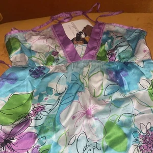 Coppernob Ladies Floral Silk summer dress size 8 Very Beautiful - Picture 1 of 8