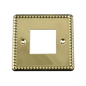 ElekTek Georgian Brass Light Switch Cover Finger Plate No Wiring Single Double - Picture 1 of 14