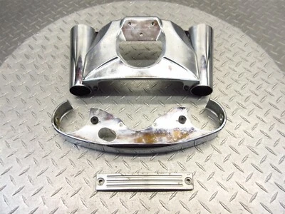 Kawasaki Vulcan Nomad VN1500 2001 01-05 OEM cubiertas de horquilla inferiores centrales cromadas Foto 1 de 4