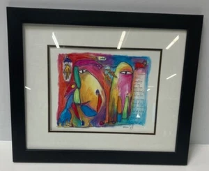 StoryPeople Framed Reproduction Print By Brian Andreas 2001 Ink & Watercolor - Picture 1 of 9