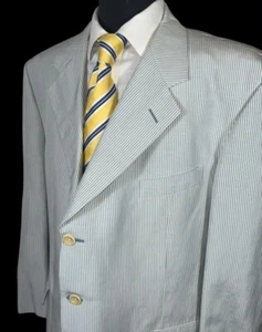 SUMMER READY HICKEY FREEMAN OPTIONS LINEN SILK SPORT COAT SZ 46R - Picture 1 of 7