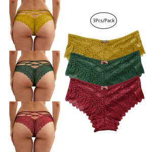 Sexy Womens Lace French Knickers Thong Briefs Panties Ladies Lingerie Underwear - Picture 1 of 22