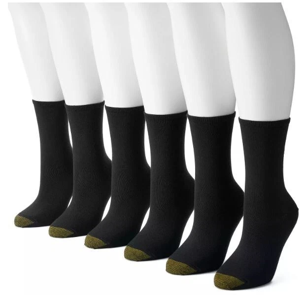 Women's GOLDTOE ® Ultra Soft Crew Socks 6 pair womens shoe size 6-9 - Image 1 of 1
