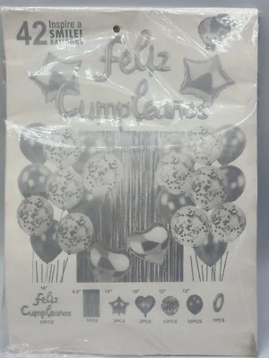 Juego de Decoraciones Fiesta Cumpleaños (Feliz Cumpleaños) - 12 Unidades Globo Mira Foto 1 de 3