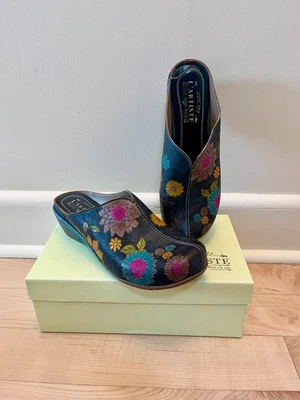 Zuecos Spring Step L'Artiste Azul Marino Multicolor Talla 41, 9.5-10 Nuevos En Caja Foto 1 de 4