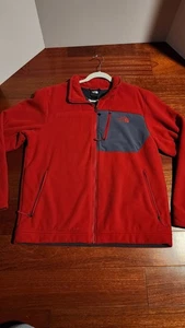 The North Face Jacket Mens L Red Full Zip Chimborazo Fleece Sherpa Lined Outdoor - Picture 1 of 11