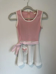 Vintage 1960s Misty Lane Tennis Dress XXS Pink White Some Signs Of Wear - Bild 1 von 8