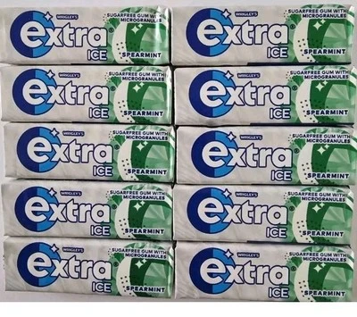 WRIGLEY'S EXTRA ICE SPEARMINT CHEWING GUM SUGARFREE.15x14g.BB 04/08/2025 - Image 1 of 2