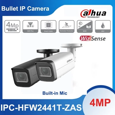 Dahua 4MP 2.7–13.5mm 5x Zoom Built-in Mic H.265 SMD+ PoE Camera IPC-HFW2441T-ZAS - Image 1 of 4