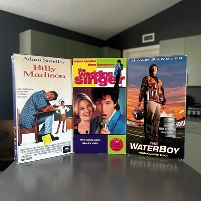 Adam Sandler VHS Lot of 3 - Billy Madison / Wedding Singer / The Waterboy 1990s Foto 1 de 2