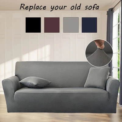 Reposabrazos elásticos seda leche fundas sofá totalmente envueltas, decoración protección muebles Foto 1 de 4