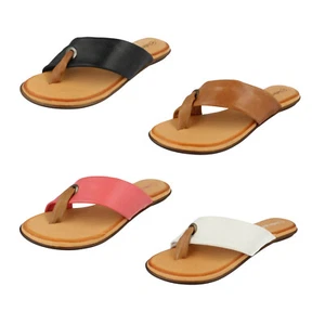 Ladies F0R0199 Flip Flops By leather Collection Retail Price £15.00 - Imagen 1 de 19