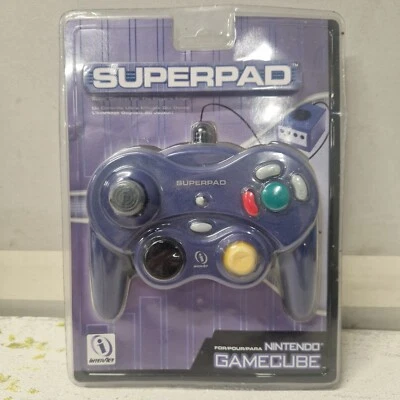 InterAct ThirdParty SuperPad Gamecube Controller Indigo New Damaged Packaging - Image 1 of 3