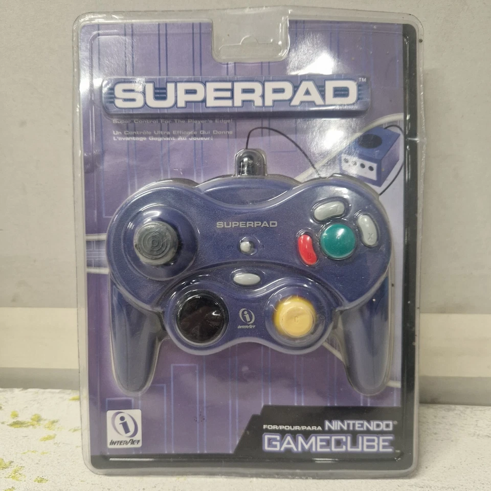 InterAct ThirdParty SuperPad Gamecube Controller Indigo New Damaged Packaging - Image 1 of 3