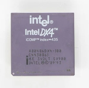 80486 Processor - Intel DX4-100Mhz - SX900 - Socket 3 - TESTED - Picture 1 of 2