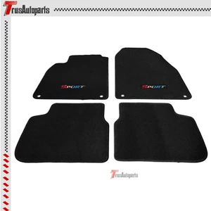 For 03-11 Saab 9-3 Black Floor Mat Carpets Nylon Front Rear w/ Colourful Sport - Picture 1 of 5