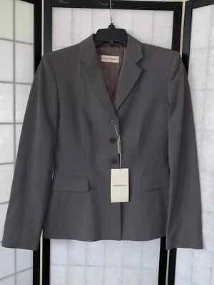 NUEVO CON ETIQUETAS EMPORIO ARMANI Mujer IT 40/US 4 Blazer Chaqueta Italia P2U26T Acolchado Hombro Foto 1 de 4