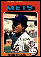 1975 TOPPS: FELIX MILLAN NEW YORK METS #445