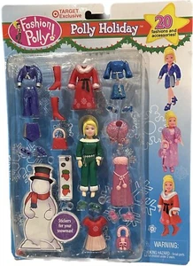 VTG 2002 POLLY POCKET HOLIDAY FASHION CHRISTMAS SHOPPING NEW YEARS WINTER BALL - Picture 1 of 3
