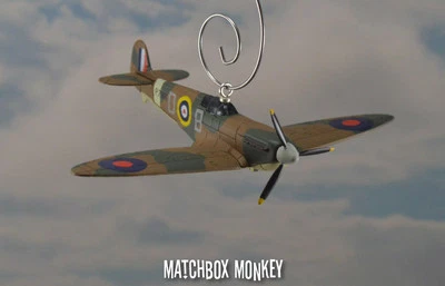 Douglas Bader RAF Supermarine Spitfire WWII Christmas Ornament Airplane Mk.IIa - Image 1 of 4