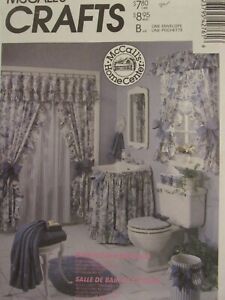 McCALLS 4276 Bathroom Essentials~Shower Curtains Sink Skirt & More PATTERN UC