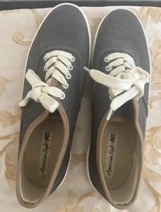 American Eagle Canvas Gray Sneakers, Women's size 11 - Picture 1 of 11