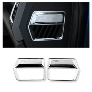 Side Air Conditioner Vent Outlet Decor Cover Trim for Ford F150 2015-2017 Chrome - Imagen 1 de 9