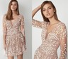 bcbg vine applique dress