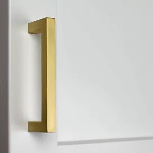 Maniglia estraibile barra quadrata 76 mm CC 3,5" L *oro opaco* pomello mobile cucina bagno mod - Foto 1 di 8