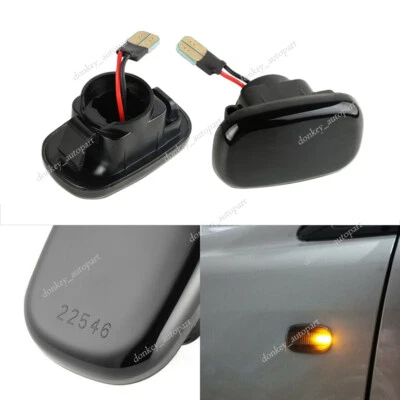 2x Smoked Side Marker Turn Signal Light For Toyota Corolla Lexus RX 300 Dynamic - Image 1 of 4