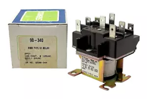 Relé de conmutación White Rodgers / Steveco 90-340 DPDT 24VAC bobina 91-901 - Imagen 1 de 8