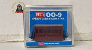 Peco GR-558B OO-9 Ffestiniog Bug Box Coach No.4 Red (As Preserved 1970/80s) - Picture 1 of 1