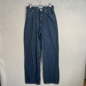 Zara Damen Größe 0 High-Waist Straight Leg Jeans Blau Denim - Bild 1 von 13