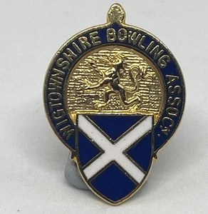 Wigtownshire Bowling Association Enamel Pin Badge Lapel Bowls Scotland Flag - Picture 1 of 2