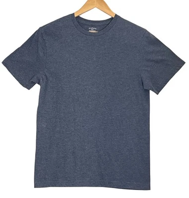 Camisa Alfani Hombre Pequeña Azul Mezcla de Algodón Manga Corta Elastizada Calce Regular Camiseta Foto 1 de 3