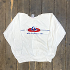 China Light & Power Sweatshirt Vintage Charity Walk Jumper, White, Mens Medium