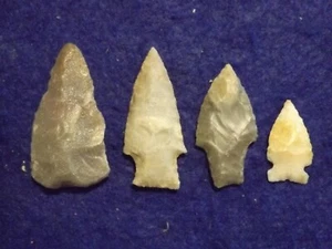 4 Central Texas Arrowheads, Prehistoric Indian Artifacts *FREE SHIPPING* 18X - Picture 1 of 3
