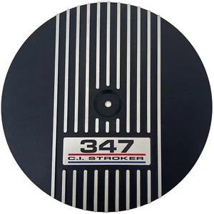 Ford 347 Stroker 13" Round Air Cleaner Kit - 3 color logo - Black - Ansen USA - Picture 1 of 6
