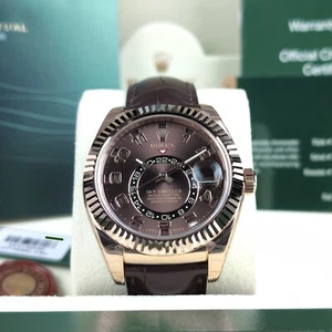 Unworn Still Plastic Complete Set Rolex Sky-Dweller - Rose Gold Chocolate 326135 - Picture 1 of 8
