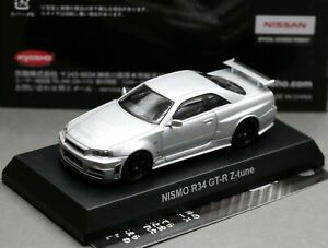 Kyosho 1/64 Nismo Collection Nissan Skyline R34 BNR34 GT-R Z-Tune 2004 Silver 